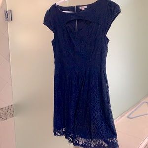 Navy blue medium dress.